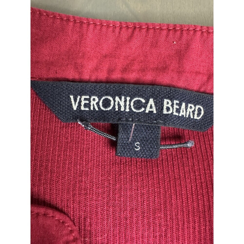 Veronica Beard Coralee Puff Sleeve Top In Raspberry - Picture 4 of 9
